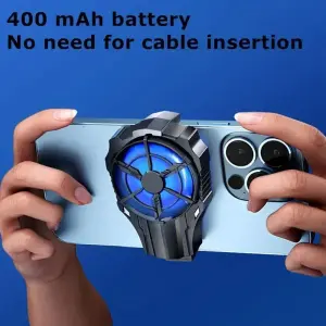 Phone Cooling Pad Air-Cooled Turbo Fan Radiator: Universal Radiator Cooling Fan for Mobile Gaming, Phone Cooling Heat Sink for PUBG, iOS & Android