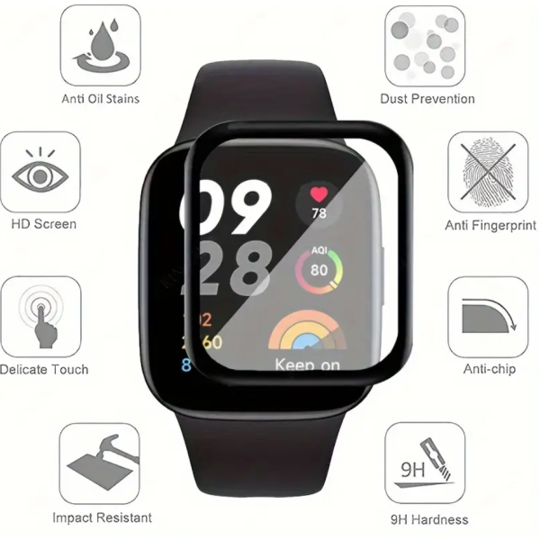 Redmi Watch 3 Active Full Glue Curved Flexible Screen Protector - Image 5