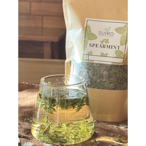 Spearmint Tea For Weight Loss, Hormonal Imbalance, PCOD/PCOS, Acne, And Reduces Facial Hair (Loose  Tea) - 10GMS Small Kraft Pack - Suiro Teas - Image 3