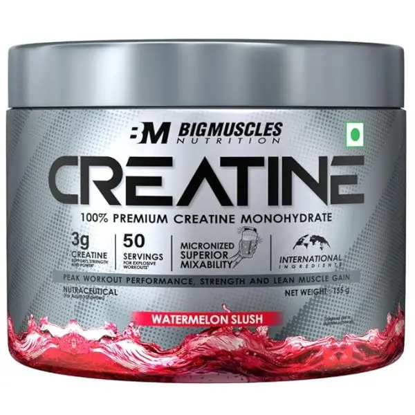 Bigmuscles Nutrition Creatine Monohydrate 155g (50 Serving) Watermelon Flavour