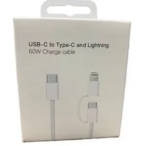 USB-C TO Type C And Lightning 60W Charge Cable