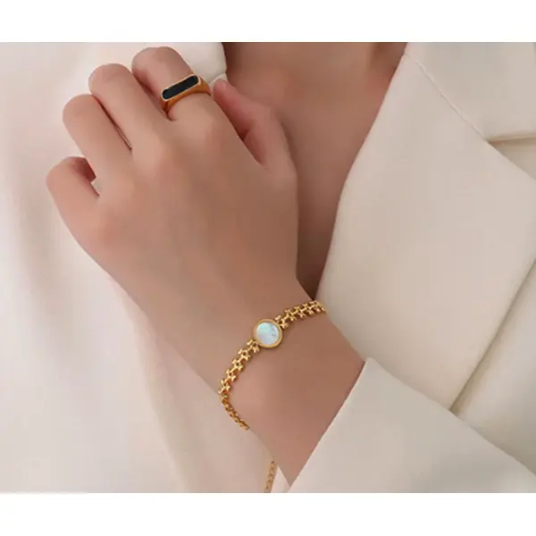 KOJA Flower Chain Sea Shell Heart Charm Bracelet For Women - Image 2