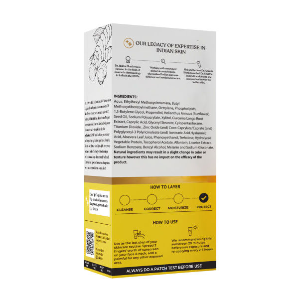 Dr. Sheth's Haldi & Hyaluronic Acid Sunscreen - 50g - Image 3
