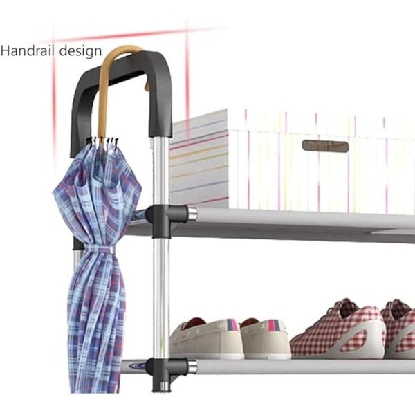 6 Layers Stainless Steel Shoe Rack with 12mm Pipe Organizer Shelf Size 57cm x 30cm x 120cm - Shoes Rack - Image 5