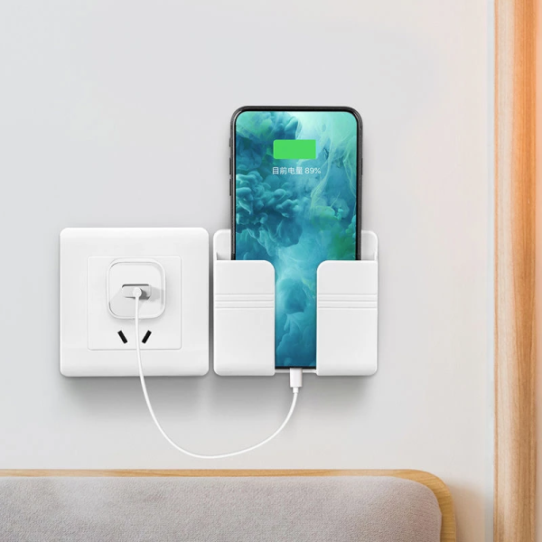 Universal Wall Mount Phone Holder for iPhone & Xiaomi - Charging Dock Stand, Multi-Color - Image 3