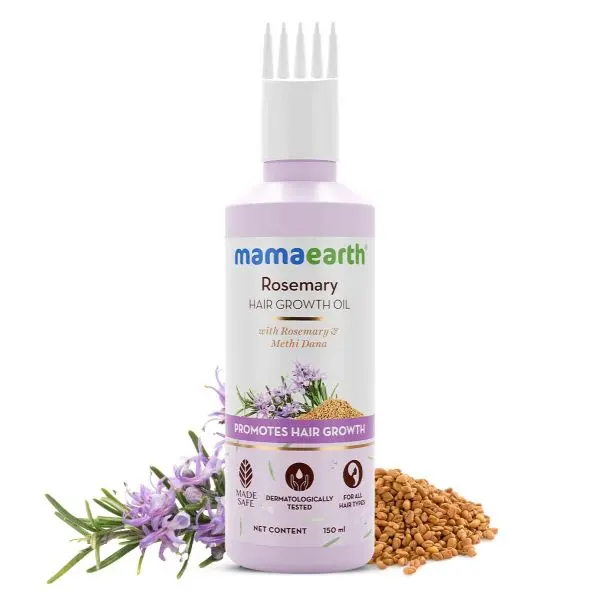Mamaearth Rosemary Hair Growth Oil with Rosemary & Methi Dana for Promoting Hair Growth - 150 ml | Controls Hair Fall | Strengthens Hair - Image 3