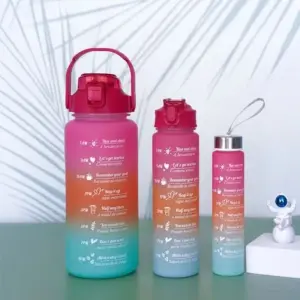 3 in 1 Water Bottles with Lock Feature