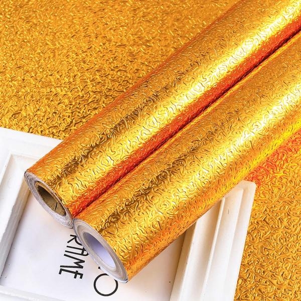 3m Fresh Aluminum Foil Stickers Roll, Oil Proof, Kitchen Backsplash Wallpaper Self-Adhesive Wall Sticker Anti-Mold and Heat Resistant for Walls Cabinets Drawers and Shelves - Image 4