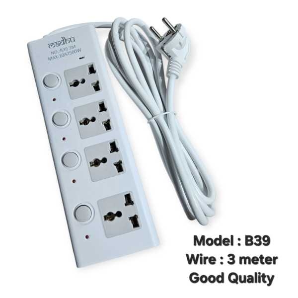3M Wire Multiplug Extension Cords with Heavy Duty Power Universal Multi Plug - Image 2