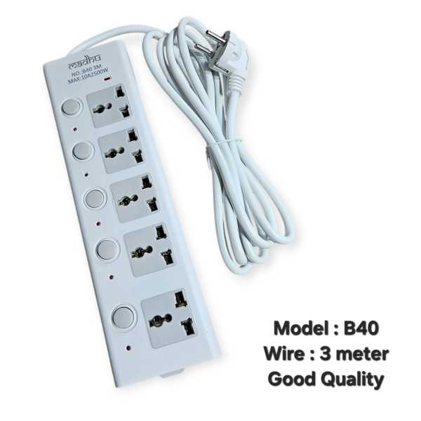 3M Wire Multiplug Extension Cords with Heavy Duty Power Universal Multi Plug - Image 4