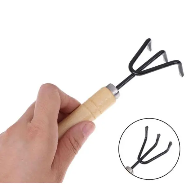 3Pcs Mini Garden Tools Set Small Size | Mini Gardening Tool With Easy Grip Wooden Handle - 3 Pieces | Gardening Essential Tools - Image 5