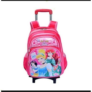 3Pcs/Set Children Kids School Backpack Trolley With Wheel