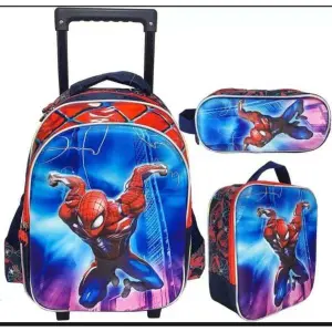 3Psc /Set School Trolley Backpack Travel Backpack With Wheel