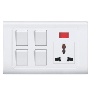 4 Gang With Power Socket