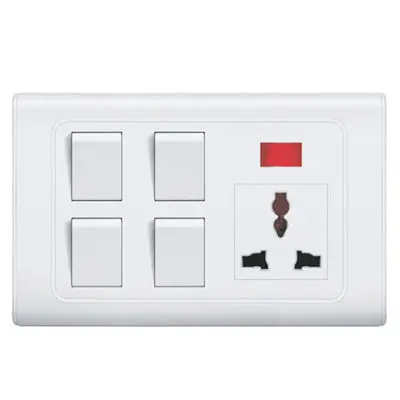 4 Gang With Power Socket