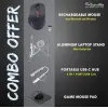 4-in-1 Premium Tech Combo: Wireless/BT Mouse