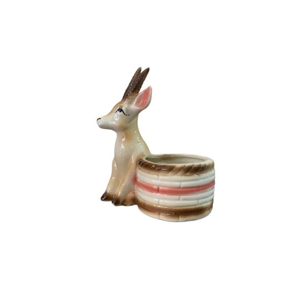 4 Inch Cute Deer Shaped Ceramic Pot - Image 2
