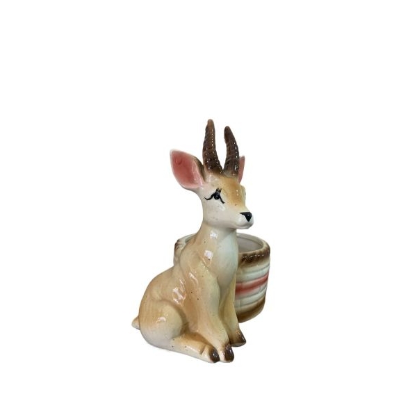 4 Inch Cute Deer Shaped Ceramic Pot - Image 3