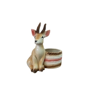 4 Inch Cute Deer Shaped Ceramic Pot