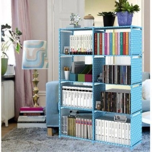 4 Layers Bookshelf Storage Shelve, Book Rack for Books Storage Organizer Children Book Rack Bookcase for Home Furniture Cabinet Shelves for Bedroom Office Living Room (8-Cubes)