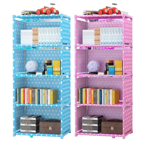 4 Layers Bookshelf Storage Shelve, Book Rack for Books Storage Organizer Children Book Rack Bookcase for Home Furniture Cabinet Shelves for Bedroom Office Living Room (8-Cubes) - Image 3