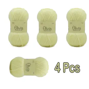 4 Pcs OLV011 Cream Ganga Oliva Knitting Yarn 100 Grams
