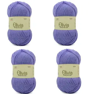 4 Pcs Olv021 Purple Ganga Knitting Yarn