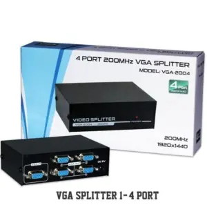 4 Port 200 MHz VGA Video Splitter