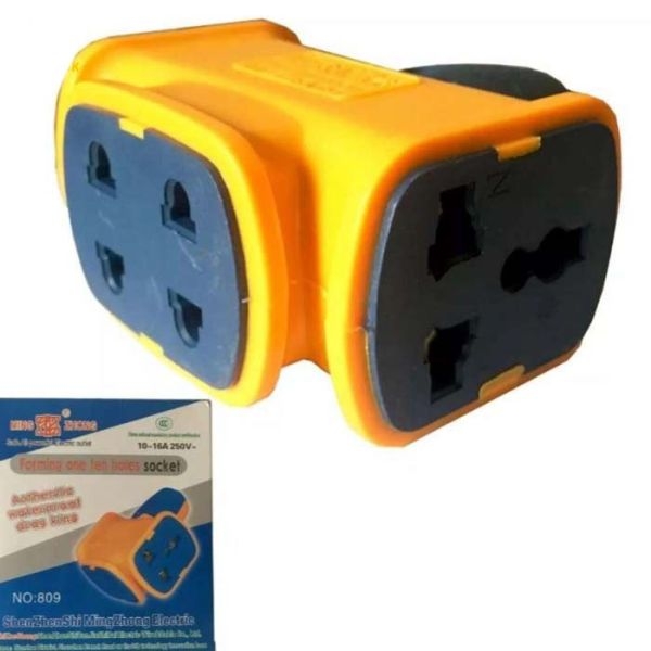 4 Port Multipurpose Electric Power Extension Lead Board 10 Holes Socket | 2 Universal and 2 Simple Plug - Image 3