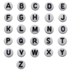 40 Gram Black & White Mixed English Letter Acrylic Beads Alphabet Beads for Charms Bracelet Necklace For Jewelry Making DIY