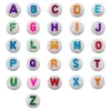 40 Gram Random Round Acrylic Colorful Alphabet Beads for DIY Loom Bands Bracelets and Jewelry Making