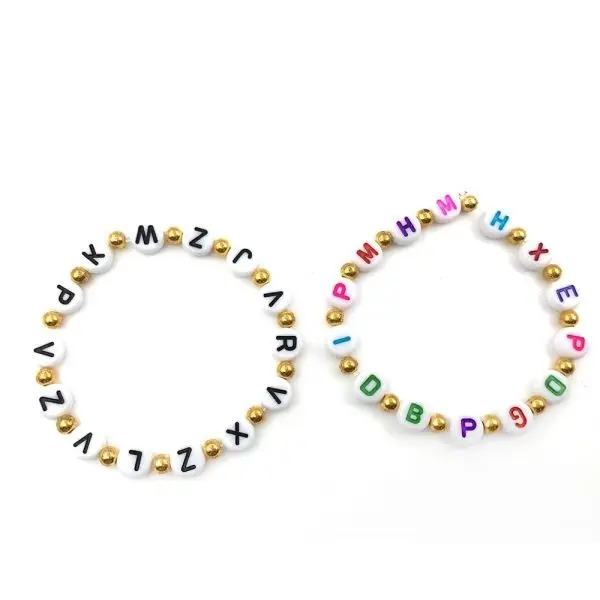 40 Gram Random Round Acrylic Colorful Alphabet Beads for DIY Loom Bands Bracelets and Jewelry Making - Image 5