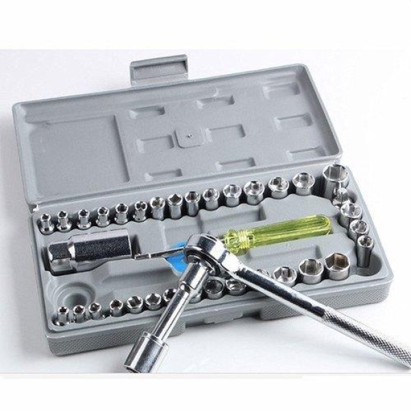 40 in 1 Pcs Tool Kit & Screwdriver and Socket Set Automobile Tool Box Set Socket Wrench Sleeve Suit Hardware - Image 4