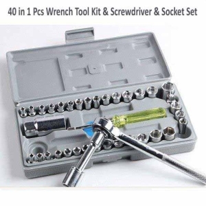 40 In 1 Wrench Tool Kit With Screwdriver And Socket Tool Box Set