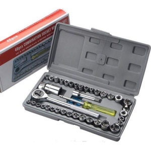 40 in 1 Wrench tool Kit With Screwdriver and Socket Tool Box Set