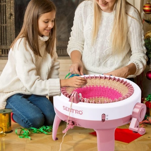 40 Needles Knitting Board Rotating Double Loom,Smart Weaving Loom Round Knitting Machines, Weaving Loom Machine Kit for Adults Children Sewing Tool - Image 5