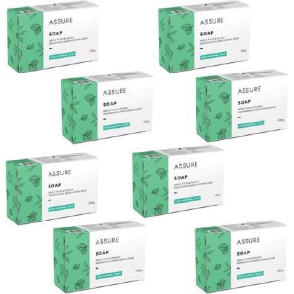 Assure Neem Tulsi & Pudina Soap For All Skin Types Pack of 8 (8 x 100 g) - Image 4