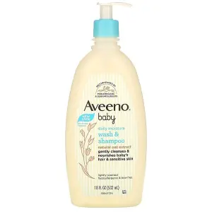 Aveeno Baby Daily Moisture Wash & Shampoo 532ml by Genuine Collection