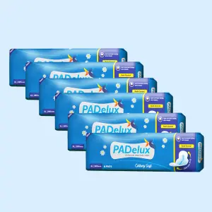 PADelux Sanitary Pads Cottony Soft 280 mm-6 Pads (pack of 6)