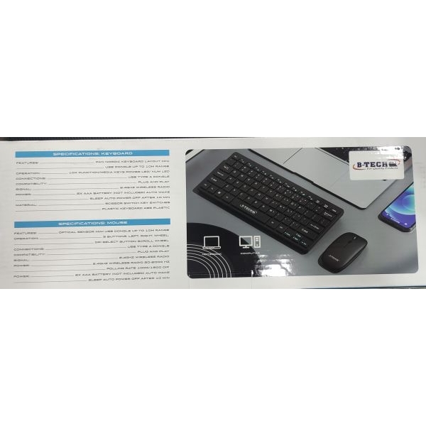 B-Tech Black KB-CO14 Pro Wireless Keyboard And Mouse Combo Set - Image 3