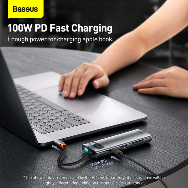 Baseus Metal Gleam Series 7-in-1 Multifunctional Type-C HUB Docking Station - Image 2