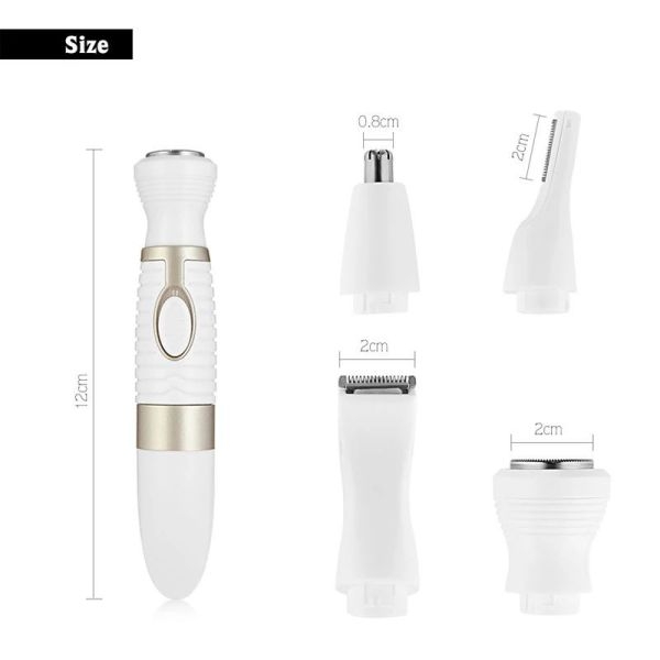 Kemei KM-PG500 4 In 1 Electric Nose Ear Corrector Beard Shaver Eyebrow Hair Removal Safe Facial Care Shaver Nose Corrector - Image 2