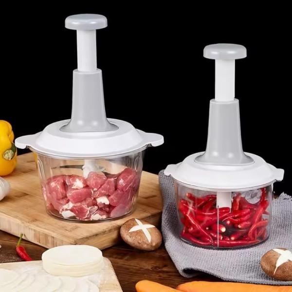 Manual Vegetable Mincers Press Type Household Garlic Meat Cutter Grinder - Image 3
