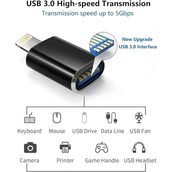 Adapter OTG JH-163 Lightning to USB - Image 2
