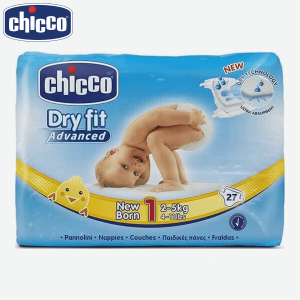 Chicco DryFit Advanced Diaper New Born Size - 27 Pieces