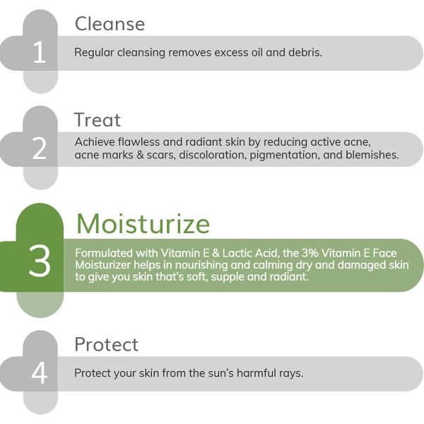 The Derma Co 3% Vitamin E Face Moisturizer With Vitamin E & Lactic Acid For Dry & Flaky Skin - 100 G - Image 4