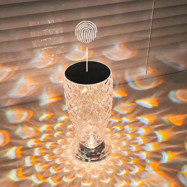 Crystal Shadow LED Atmosphere Projection Light USB Touch Control Table Light Restaurant Bar Bedside Decor Lamp - Image 2