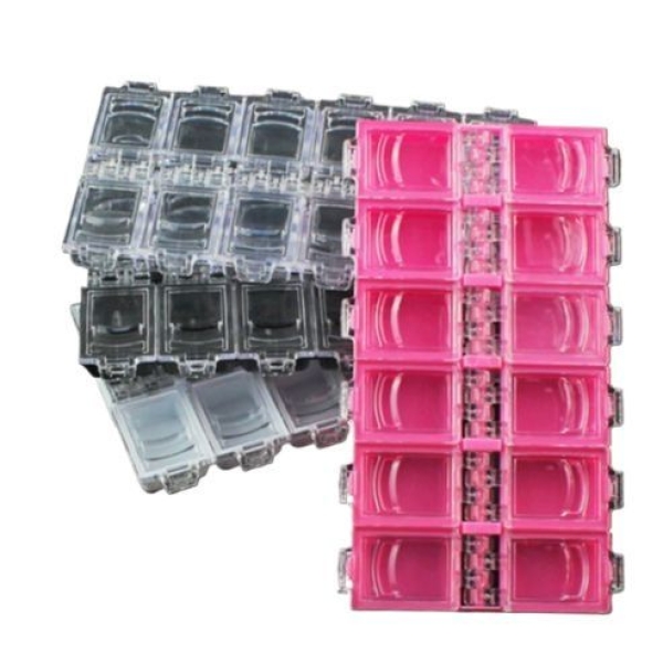 Grid Nail Stone Storage Box Multi Compartment Nail Stone Box Nail Storage Box Nail Art Storage Box Nail Technician Nail Extension Nail Pearl Nail Technician Beauty DIY Nail Art Accessories Nail Salons Pedicure & Manicure Tool Multipurpose Jewelry Box - Image 2