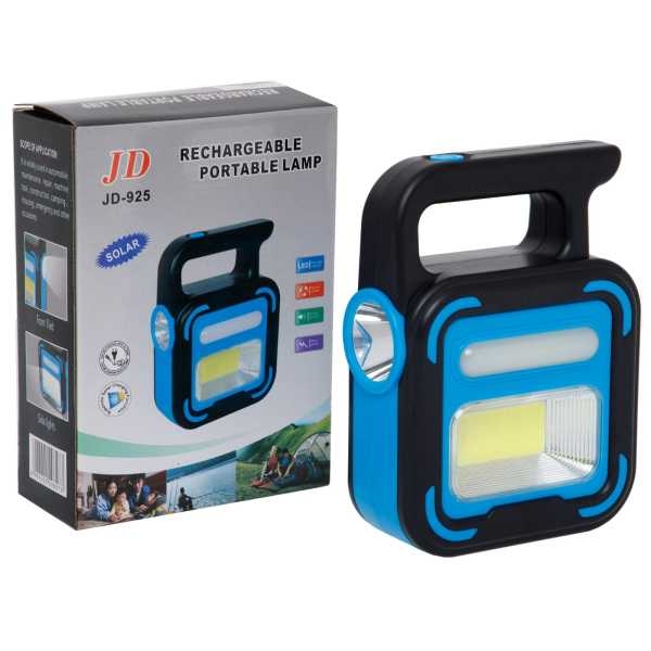 JD-925 Torch + Solar Rechargeable Portable Lamp - Image 2