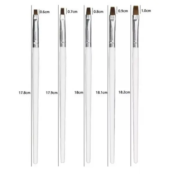 DIY Gel Nail Brush with Good Grip Handle Nylon Hair Ombre Brush Pro Nail Art Tool Multiple pcs for Nail Technicians Gel Brush For Nails Gel Brush Beauty Tool Nail Salon Beauty Salon Nail Brush - Image 3